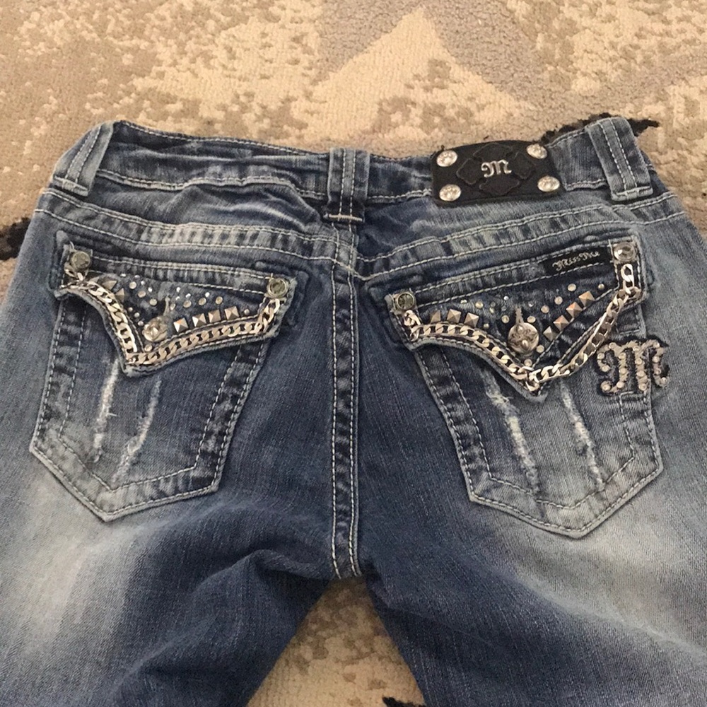 Miss Me easy boot cut flap pocket jeans